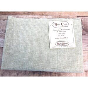 Basic Cloth For Cross Stitch 18 Count 12" X 18" Corn Meal